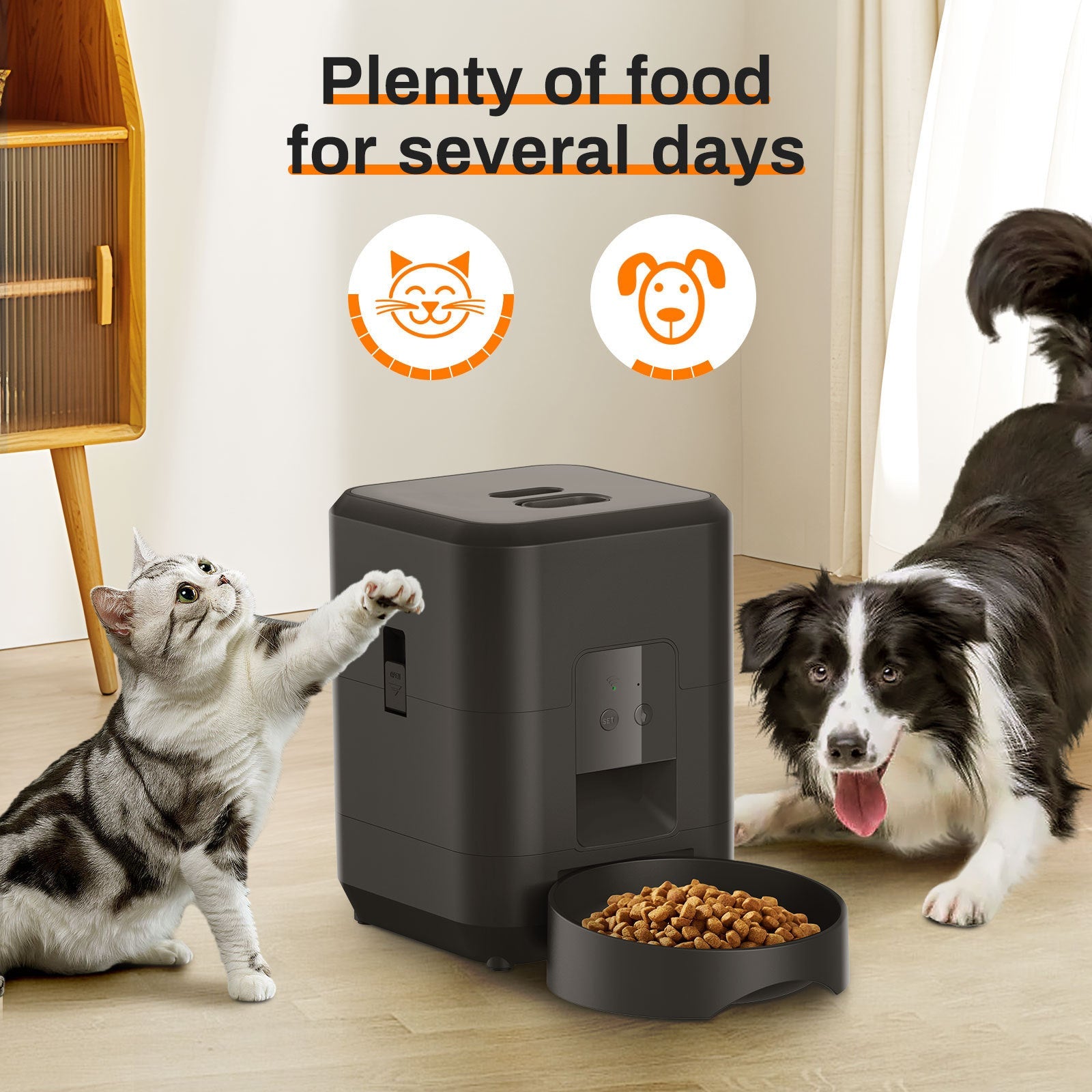 Automatic Pet Feeder Cat Dog Dry Food Dispenser Touch Screen Food Pet Dog Feeder Smart Feeder for Dog and Cat with Camera